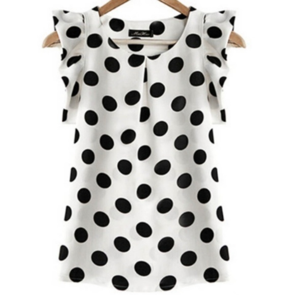 Unbranded | Polka dot blouse with ruffled sleeves - Picture 2 of 10